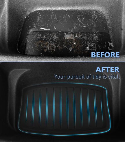 PM Auto Rear Refresh Edition الجزء السفلي من حصيرة الجذع البديلة لطراز Tesla 3 Highland 2023-2024، بطانة شحن مناسبة لجميع الأحوال الجوية TPE in Saudi Arabia