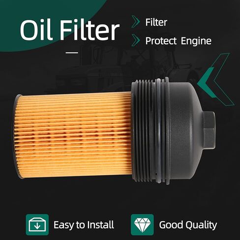 FL2016 & EC781 Oil Filter Cap Set Fit for Ford F250 F350 F450 F550 Super Duty 6.0L 6.4L Powerstroke, for Excursion 2003-2005,Replace OE 1840754C91 3C3Z-6766-CA 3C3Z6731AA in Saudi Arabia