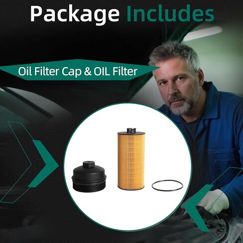 FL2016 & EC781 Oil Filter Cap Set Fit for Ford F250 F350 F450 F550 Super Duty 6.0L 6.4L Powerstroke, for Excursion 2003-2005,Replace OE 1840754C91 3C3Z-6766-CA 3C3Z6731AA in Saudi Arabia