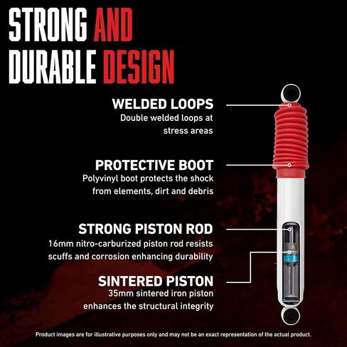 Rancho Pair of RS5000X Rear Suspension Shock Absorbers Compatible with 2004-2008 F150 4WD w/ 0" Lift | Improves Handling & Performance | Built to Last | Includes TrendsAuto Decal in Saudi Arabia