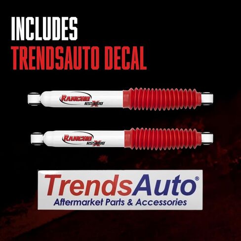 Rancho Pair of RS5000X Rear Suspension Shock Absorbers Compatible with 2004-2008 F150 4WD w/ 0" Lift | Improves Handling & Performance | Built to Last | Includes TrendsAuto Decal in Saudi Arabia