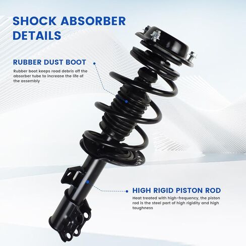 2PCS Front Shocks Absorbers Struts Assembly for 2011-2013 Hyundai Elantra Sedan 1.8L GLS, Limited, 2014-2016 Hyundai Elantra Sedan 1.8L, 2.0L in Kuwait