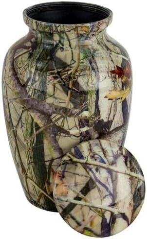 جرة حرق جثث مموهة Next Camo G2 محفورة خصيصًا للرماد - متوسطة، ألومنيوم، جرة بنية، جرة حرق جثث متوسطة الحجم، ارتفاع 8.75 بوصة in Kuwait