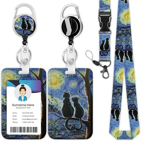 Christian Sunset Crosses Lanyard for ID Badge Holder, Retractable Reel Clip Heavy Duty ID Card Holder with Lanyard for Nurse Teacher Office Women Men in Saudi Arabia