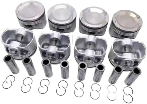 8Pcs Piston And Rings Set N63B44C Engine 11258600381 Compatible With 750i 550i M550i X5 X7 50i 4.4L in Saudi Arabia