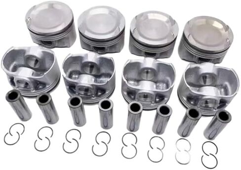 8Pcs Piston And Rings Set N63B44C Engine 11258600381 Compatible With 750i 550i M550i X5 X7 50i 4.4L in Saudi Arabia