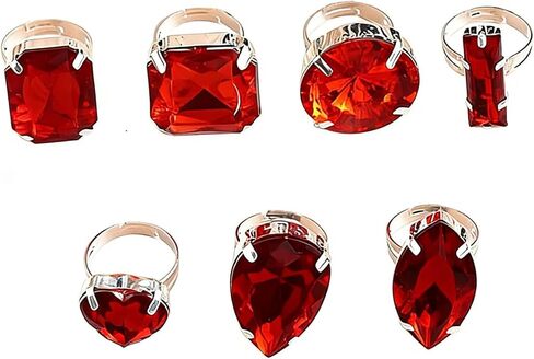 Chunky 7Pcs Silver Crystal Knuckle Rings Set Geometric Rhinestone Waterdrop Open Rings Stackable CZ Circle Square Finger Rings Jewelry Set for Women in Kuwait