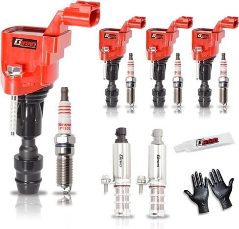 مجموعة من 4 لفائف الإشعال حزمة شرارة التوصيل مدخل عمود الحدبات موقف المحرك VVT الملف اللولبي صمام عدة لبونتياك تشيفي كوبالت HHR ماليبو كابتيفا بويك لاكروس ريجال جي إم سي صعب زحل in Kuwait