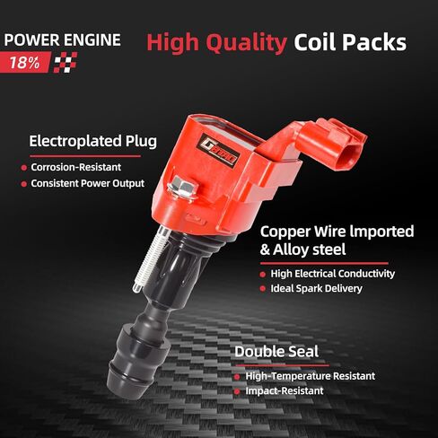 مجموعة من 4 لفائف الإشعال حزمة شرارة التوصيل مدخل عمود الحدبات موقف المحرك VVT الملف اللولبي صمام عدة لبونتياك تشيفي كوبالت HHR ماليبو كابتيفا بويك لاكروس ريجال جي إم سي صعب زحل in Kuwait