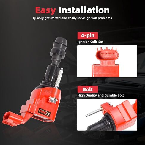 مجموعة من 4 لفائف الإشعال حزمة شرارة التوصيل مدخل عمود الحدبات موقف المحرك VVT الملف اللولبي صمام عدة لبونتياك تشيفي كوبالت HHR ماليبو كابتيفا بويك لاكروس ريجال جي إم سي صعب زحل in Kuwait