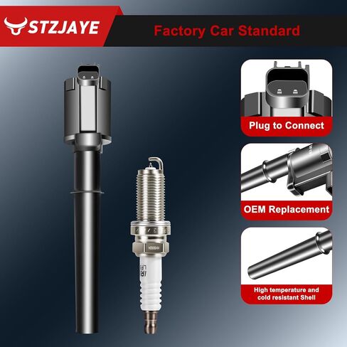 Set of 8 Iridium Spark Plug and Ignition Coil Pack UF191 Compatible with Ford for Mustang 4.6L for 1999-2004 for 5.4L V8 2007-2012 for 5.8L V8 2013-2014, for Navigator 5.4L V8 1999-2004 in Saudi Arabia