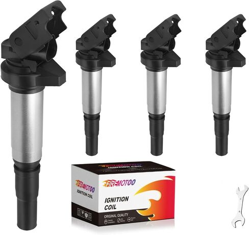 Set of 4 Ignition Coil Pack Compatible with Mini Cooper DOHC SOHC Turbo 2007-2013 Countryman 2011-2016 Paceman 2013-2016 1.6L L4 Replace for 12137575010 UF598 UF-598 C1692 in Saudi Arabia