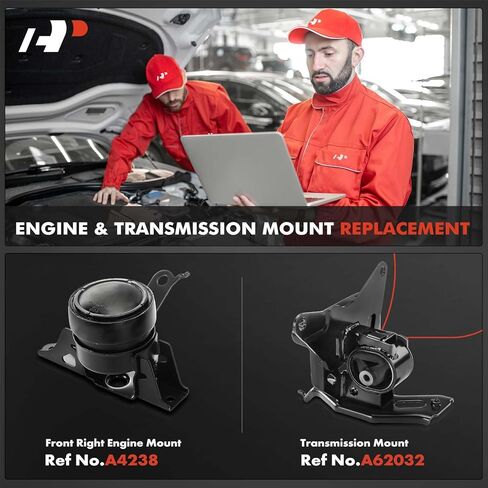 A-Premium 2PCS Engine Motor Mount and Transmission Mount Kit Compatible with Toyota Yaris 2006-2011, Yaris 2015-2017 1.5L, Manual Transmission, Replace# 1237221131 in Saudi Arabia