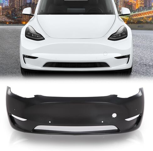 لوحة غطاء المصد الأمامي من CHEDA مع فتحة مستشعر بارك متوافقة مع طراز Tesla Y 2020-2023 149374500A, 1493736S0A باللون الأسود in Saudi Arabia