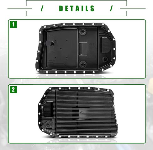 265-851 Transmission Oil Pan & Gasket & Bolts Kit 6HP19 Compatible with BMW 128i 135i 323i 325i 325xi 328i 328xi 330i 330xi 335i 525i 525xi 528i 528xi 530i 530xi 535i X5 X6 Z4 Replace 24152333907 in Kuwait