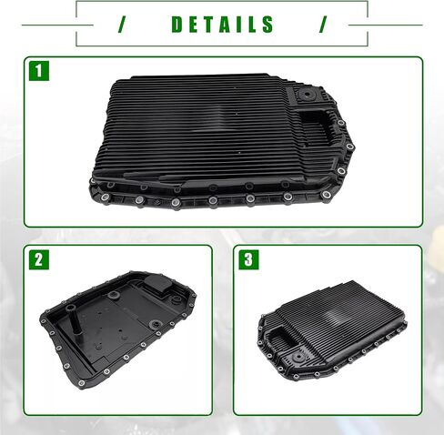 265-851 Transmission Oil Pan & Gasket & Bolts Kit 6HP19 Compatible with BMW 128i 135i 323i 325i 325xi 328i 328xi 330i 330xi 335i 525i 525xi 528i 528xi 530i 530xi 535i X5 X6 Z4 Replace 24152333907 in Kuwait