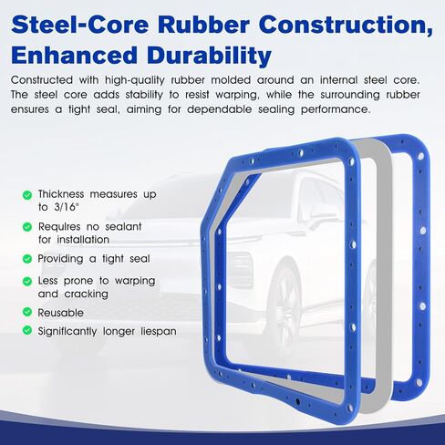 93102 حشية وعاء زيت ناقل الحركة مناسبة لحشية وعاء ناقل الحركة الأوتوماتيكي GM Turbo 350 Th350، حشوات فولاذية داخلية ومطاط عالي الصلابة in Saudi Arabia