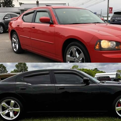 Smoke Tinted Window Visors Vent Sun Shade Rain Wind Guards Compatible with Dodge Charger 2006-2010 in Kuwait
