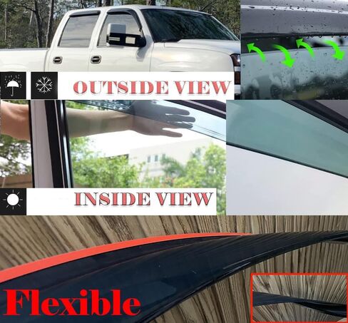 Smoke Tinted Window Visors Vent Sun Shade Rain Wind Guards Compatible with Dodge Charger 2006-2010 in Kuwait