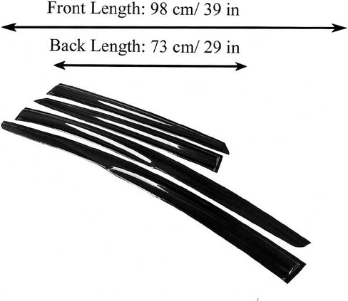 غزال أبيض يناسب Ford Focus 2012 2013 2014 2015 2016 2017 2018 حاجب نافذة دخان آمن، حاجب تهوية للشمس والمطر، حاجب نافذة جانبي، 4 قطع، سميك 2 مم in Kuwait