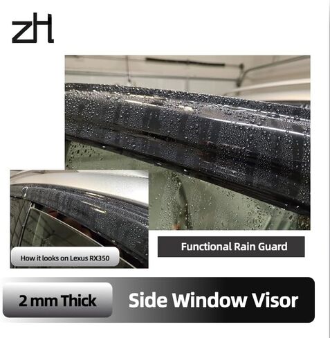 غزال أبيض يناسب Ford Focus 2012 2013 2014 2015 2016 2017 2018 حاجب نافذة دخان آمن، حاجب تهوية للشمس والمطر، حاجب نافذة جانبي، 4 قطع، سميك 2 مم in Kuwait