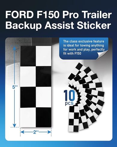 (Pack of 10) Backup Assist Trailer Sticker Decal Compatible with Ford F150 2015-2023 EU5A-19D534-EA, Durable Trailer Backup Stickers in Kuwait