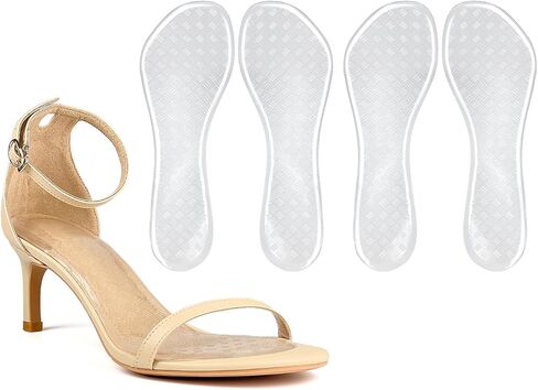 3/4 High Heel Cushion Inserts for Women, 2 Pairs Self-Adhesive Gel Shoe Inserts, Invisible Sandal Insoles for Relieving Foot Pain and Fatigue (Transparent, Small : Women's 5-8) in Saudi Arabia