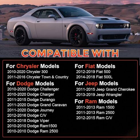 TPMS Tire Pressure Monitoring System Sensor 433MHz Compatible with Jeep Wrangler JK Dodge Ram Charger Replacement for 56029398AB 68142397AA 68241067AA 68241067AB in Kuwait