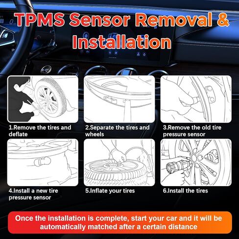 TPMS Tire Pressure Monitoring System Sensor 433MHz Compatible with Jeep Wrangler JK Dodge Ram Charger Replacement for 56029398AB 68142397AA 68241067AA 68241067AB in Kuwait