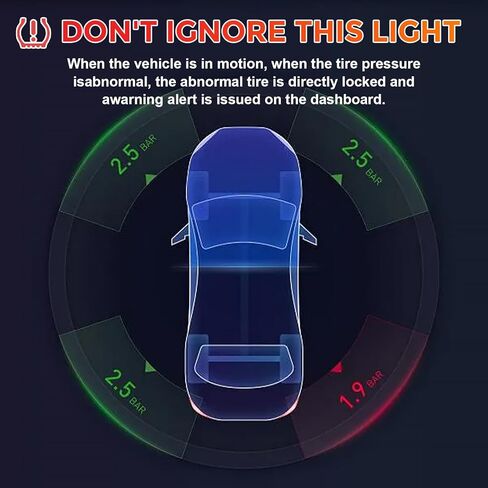 TPMS Tire Pressure Monitoring System Sensor 433MHz Compatible with Jeep Wrangler JK Dodge Ram Charger Replacement for 56029398AB 68142397AA 68241067AA 68241067AB in Kuwait