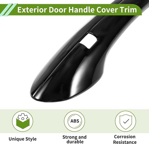 Exterior Door Handle Cover Trim for Hyundai Santa Fe 2019-2023 Door Handle Cover Gloss Black ABS 1 Set in Kuwait