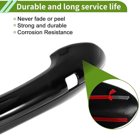 Exterior Door Handle Cover Trim for Hyundai Santa Fe 2019-2023 Door Handle Cover Gloss Black ABS 1 Set in Kuwait