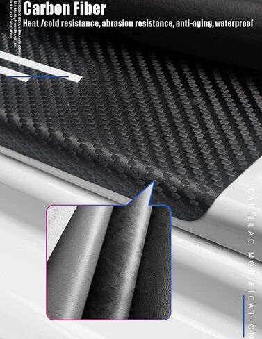 4Pcs Car Door Sill Protector Rmountain4 fit for Toyota Rav4 Carbon Fiber Door Entry Guard Scuff Plate Accessories in Saudi Arabia