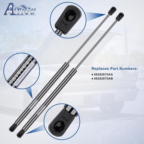 68282670AA Rear Window Glass Shocks Struts Lift Supports Gas Springs Compatible with 2018 2019 2020 2021 2022 2023 2024 2025 Jeep Wrangler, Replacement 68282670AB, Pack of 2 PCS in Saudi Arabia