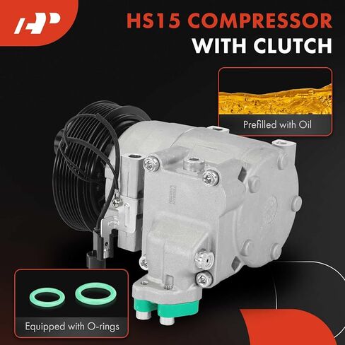A-Premium Air Conditioner AC Compressor with Clutch Compatible with Hyundai Grand Starex H1 2006-2015 in Saudi Arabia