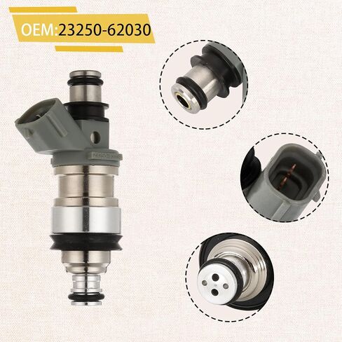 1995-1998 5VZ 3.4L Fuel Injectors,Compatible with/Toyota 3.4 Tacoma T100 4Runner 1995-1998,|2 Holes| |Set of 6| |OE#23250-62030| in Saudi Arabia