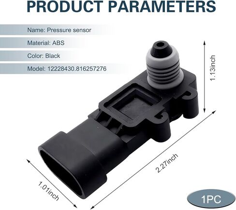 Car Fuel Tank Pressure Sensor, Heat-Resistant Anti-Aging Fuel Tank Pressure Sensor, OEM #16196060,16238399,12219388, Compatible with Chevy, Buick, GMC, Oldsmobile, Hummer, Pontiac (Black) in Kuwait