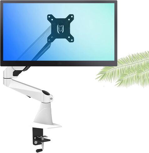 Monitor Desktop Mounting Bracket Monitor Arm Single Monitor Desk Mount Long Arm Monitor Stand Mount With Gas Spring Wall-mounted Height Adjustable VESA Bracket for 15"-27" Screen Computer Monitor Stan in Saudi Arabia
