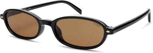 SOJOS Retro Polarized Rectangle Oval Sunglasses for Women Men,Trendy Petite Shades Skinny Rim UV400 Protected SJ2668 in Saudi Arabia