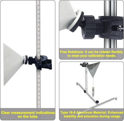 ADAS أداة معايرة الرادار تهدف مجموعة الهدف العاكس الزاوية مع البوب ​​راسيا، والوقوف مع مقياس 0-30 سم، Plumbob مع سلسلة، أداة معايرة السيارة متوافقة مع كيا هوندا تويوتا مازدا فورد جنرال موتورز هيونداي in Kuwait