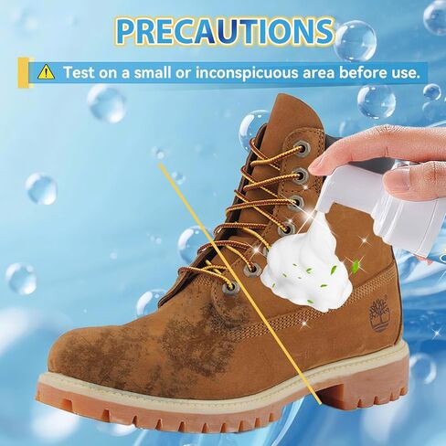 مجموعة تنظيف الجلد السويدي، منظف أحذية جلد الغزال وجلد النوبوك بدون شطف بوزن 6.76 أونصة مع فرشاة ومنشفة، يزيل الأوساخ والبقع in Kuwait