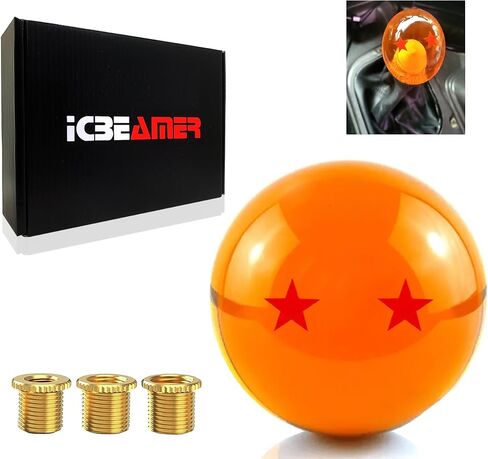 ICBEAMER 4 نجوم الكرة 2.2 "مقبض التحول دليل والعتاد عصا العالمي والعتاد شيفتر قبضة المقابض مع محول يناسب معظم السيارات in Kuwait