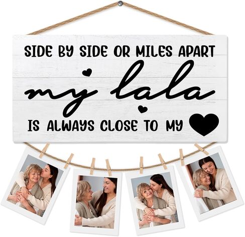 Babcia Picture Frame Photo Holder for Wall, Mother's Day Birthday Gifts for Grandma, Long Distance Gifts for Grandma Photo Hanging Display Picture Board for Wall Decor in Kuwait