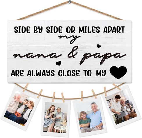 Babcia Picture Frame Photo Holder for Wall, Mother's Day Birthday Gifts for Grandma, Long Distance Gifts for Grandma Photo Hanging Display Picture Board for Wall Decor in Kuwait