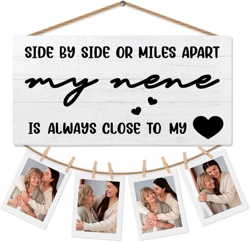 Babcia Picture Frame Photo Holder for Wall, Mother's Day Birthday Gifts for Grandma, Long Distance Gifts for Grandma Photo Hanging Display Picture Board for Wall Decor in Kuwait