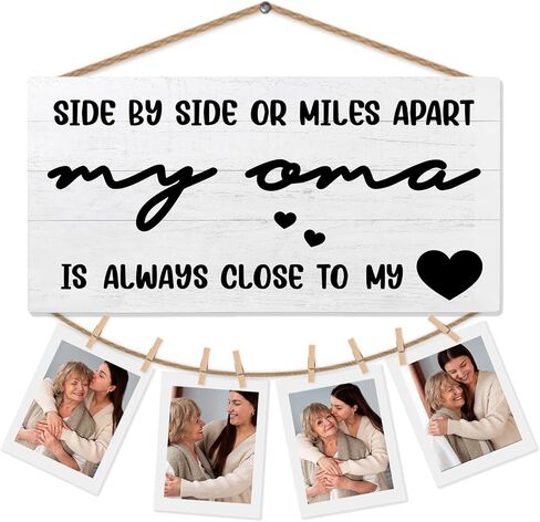 Babcia Picture Frame Photo Holder for Wall, Mother's Day Birthday Gifts for Grandma, Long Distance Gifts for Grandma Photo Hanging Display Picture Board for Wall Decor in Kuwait