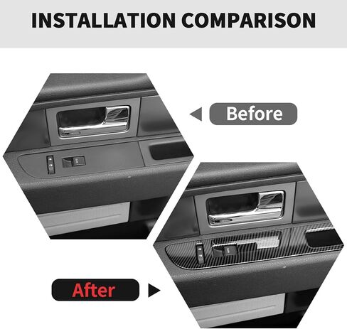 RT-TCZ Carbon Fiber Interior Trim Kit Cover Center Console Gear Shift Panel Window Lift Switch Control Cover Decoration Accessories for Ford F150 Raptor 2009-2014,13PCS in Saudi Arabia