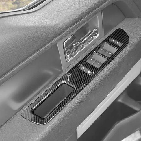 RT-TCZ Carbon Fiber Interior Trim Kit Cover Center Console Gear Shift Panel Window Lift Switch Control Cover Decoration Accessories for Ford F150 Raptor 2009-2014,13PCS in Saudi Arabia