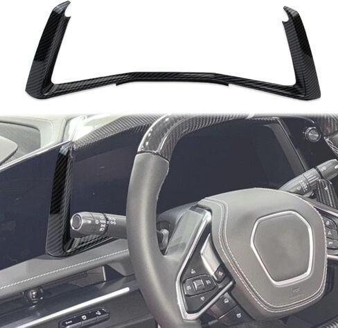 crosselec Carbon Fiber Style Interior Center Console Dashboard Instrument Frame Cover Trims for Chevrolet Corvette C8 2026 Decoration Accessories in Saudi Arabia