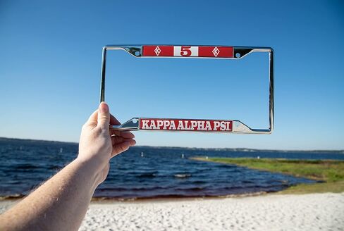 Desert Cactus Kappa Alpha Psi Car Accessories Kappas Nupes Metal License Plate Frame and Tag Holder for Front or Rear of Vehicle (#5 License Plate Frame) in Saudi Arabia